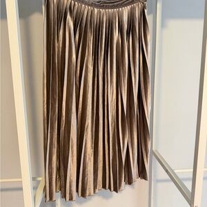 Abercrombie & Fitch Elegant Metallic Pleated Skirt